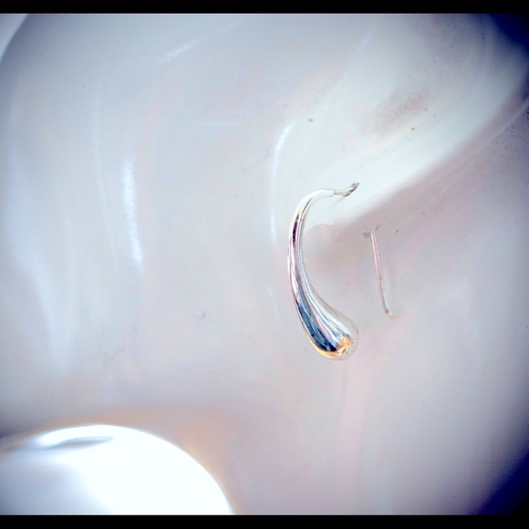 Sterling Silver Teardrop Earrings - Picture 2 of 8